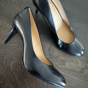 Michael Kors Black Leather Pointed-Toe Stiletto Pumps